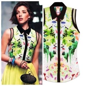 Prabal Gurung x Target Print Top Blouse XS